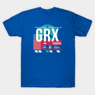 Granada, Spain (GRX) Airport Code Baggage Tag T-Shirt